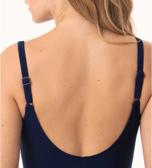 Maillot de bain avec fermeture éclair Bleu Indigo