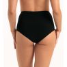 Bas de maillot de bain taille haute rétro Noir