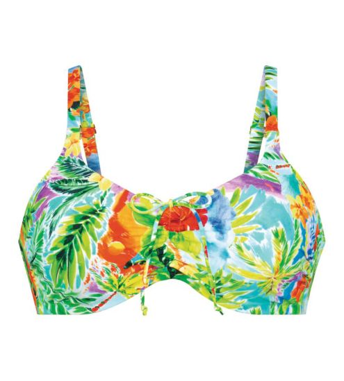 Haut de maillot de bain médical pour prothèses vert tropical