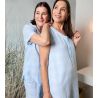 Pyjama femme en coton bleu