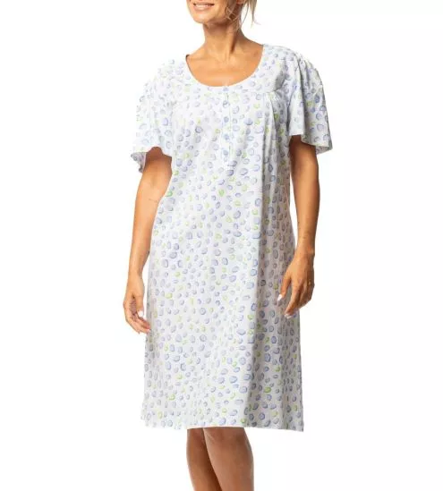 Chemise de nuit classique Bleue