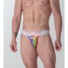 Tanga homme ceinture large Sexy Fun imprimé multicolore
