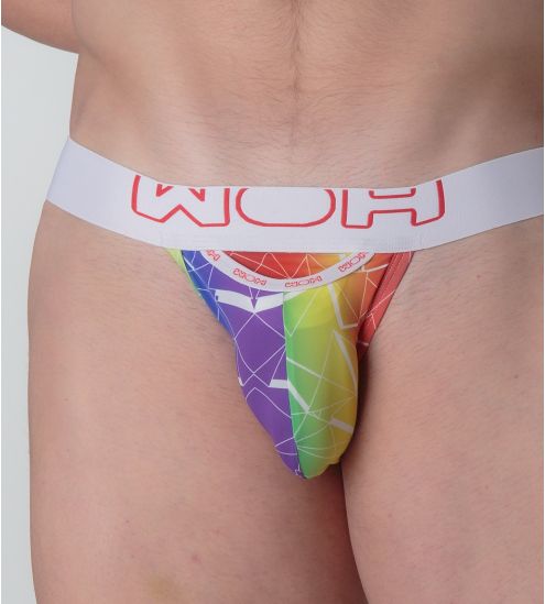 Tanga homme ceinture large Sexy Fun imprimé multicolore