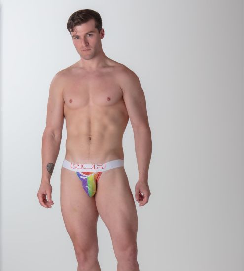 Tanga homme ceinture large Sexy Fun imprimé multicolore