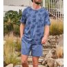Pyjama court homme Bleu