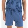 Pyjama court homme Bleu