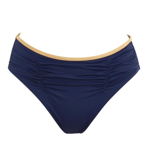 Culotte haute drapée Venezia Bleu Marine
