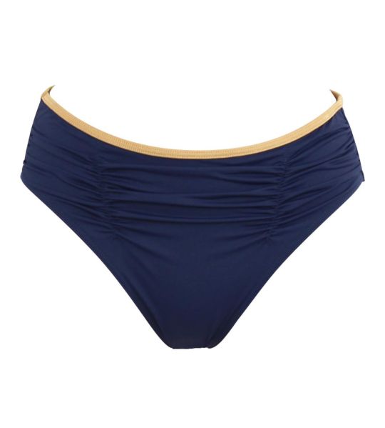 Culotte haute drapée Venezia Bleu Marine