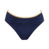 Culotte haute drapée Venezia Bleu Marine