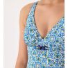 Maillot de bain une pièce coupé sous poitrine Oia Bleu Turquoise