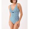Maillot de bain une pièce coupé sous poitrine Oia Bleu Turquoise