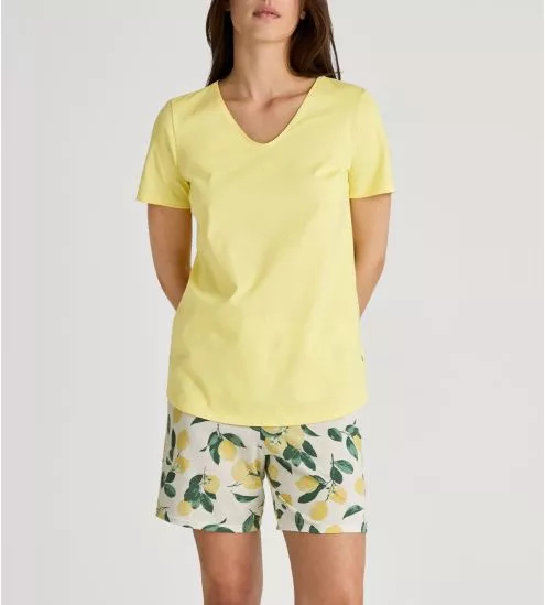 Pyjama Calida imprimé citron jaune Fruity Dreams