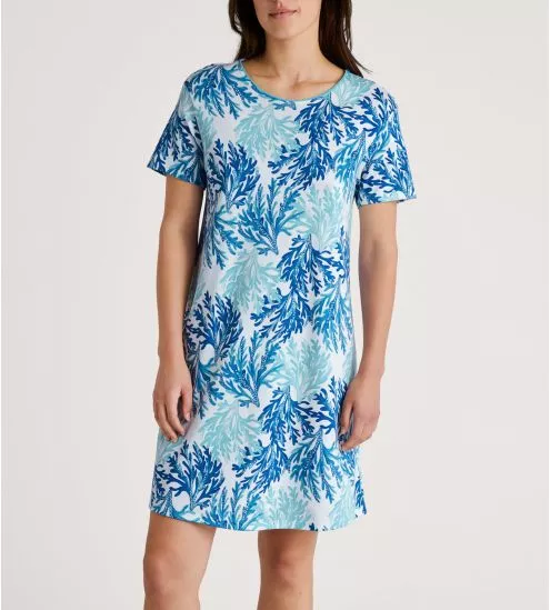 Chemise de nuit en coton Coastal Dreams Bleu