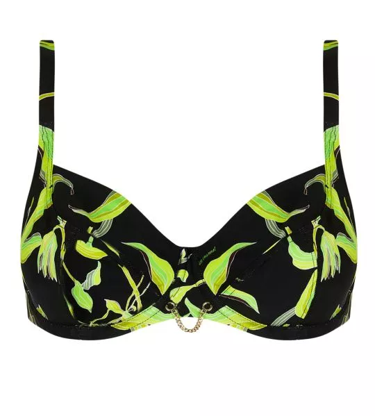 Haut de maillot de bain corbeille bonnets profonds Fleurs de Nuit Nuit Luciole