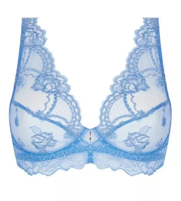 Soutien gorge Glam bleu Azur Sublime en dentelle