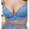 Soutien gorge push up bleu Azur Sublime en dentelle