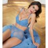 Soutien gorge push up bleu Azur Sublime en dentelle
