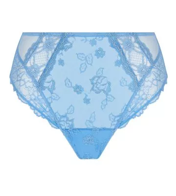 Culotte haute bleu Azur Sublime en dentelle