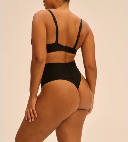 String gainant taille haute Noir Story