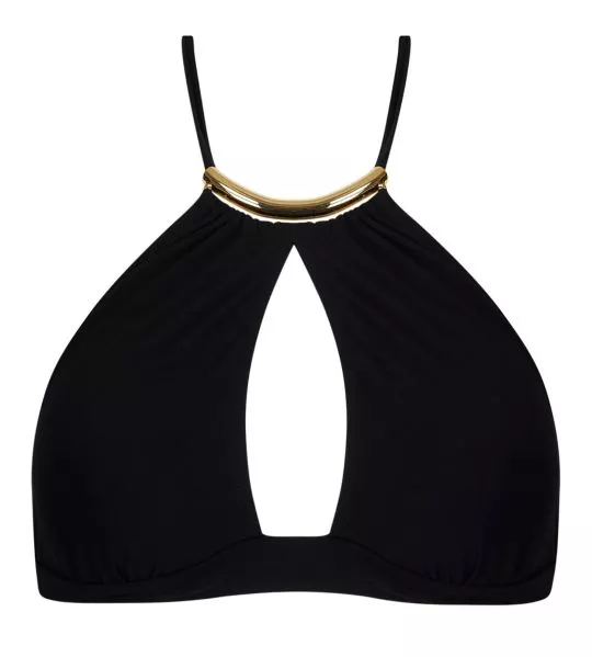 Haut de maillot de bain triangle Pure Élégance Noir