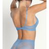 Soutien gorge push up bleu Azur Sublime en Dentelle