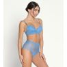 Soutien gorge push up bleu Azur Sublime en Dentelle