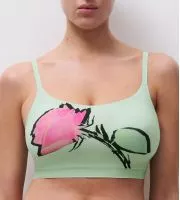 Bralette à coques SoftStretch Jean Bleu Rose Découpée