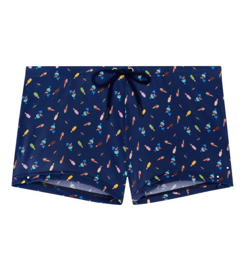 Boxer de bain imprimé glaces Summer Bleu Marine