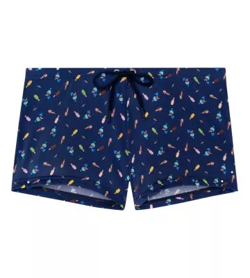 Boxer de bain imprimé glaces Summer Bleu Marine