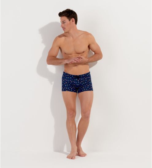 Boxer de bain imprimé glaces Summer Bleu Marine