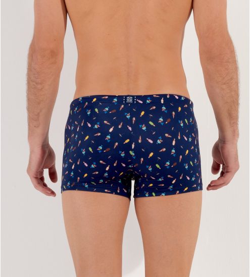 Boxer de bain imprimé glaces Summer Bleu Marine