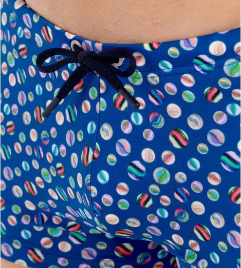 Boxer de bain imprimé billes Socoa Bleu