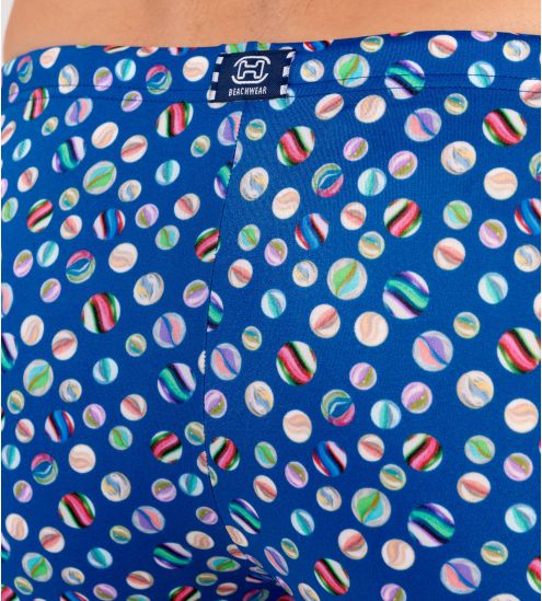 Boxer de bain imprimé billes Socoa Bleu