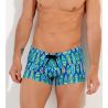 Boxer de bain imprimé surf Marbella Bleu