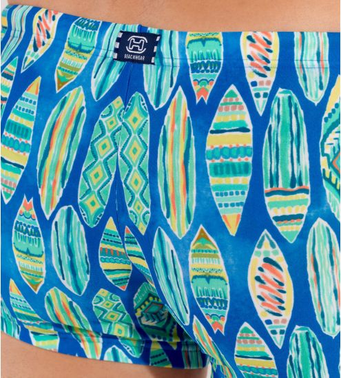 Boxer de bain imprimé surf Marbella Bleu