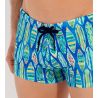 Boxer de bain imprimé surf Marbella Bleu