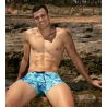 Boxer de bain imprimé tortues Tartane Bleu