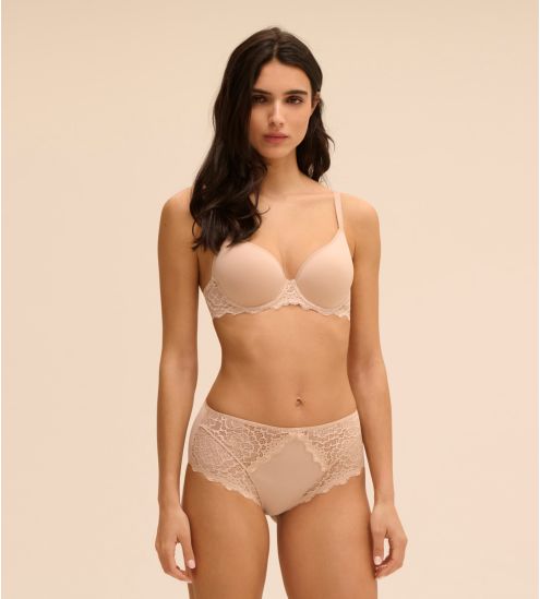 Culotte haute beige Caresse Peau Rosée