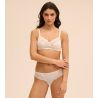 Soutien gorge sans armatures Blanc Caresse Naturel