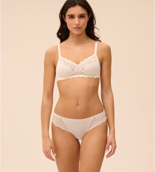 Soutien gorge sans armatures Blanc Caresse Naturel