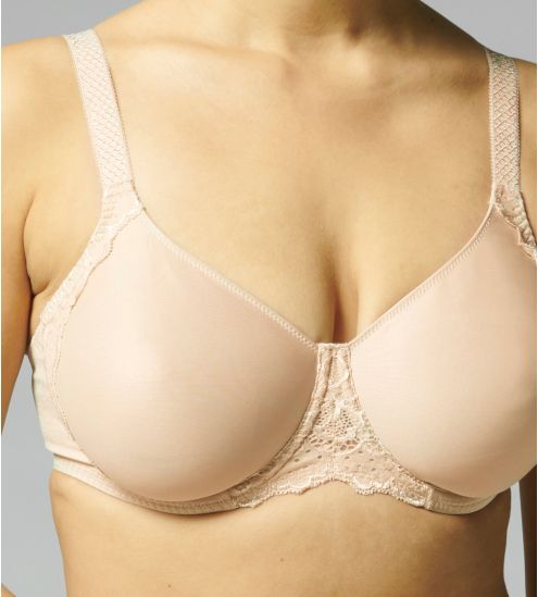 Beige molded bra with...