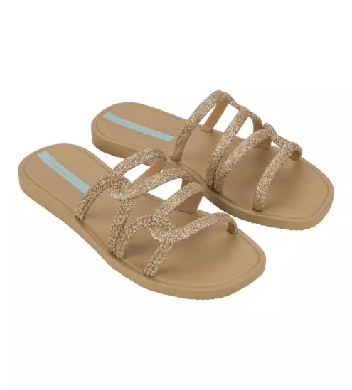 Tongs femme beiges Solar Flow Slide