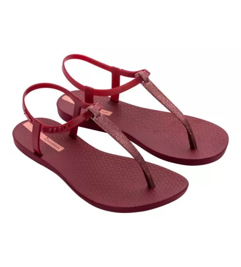 Tongs sandales femme bordeaux/bronze Classy