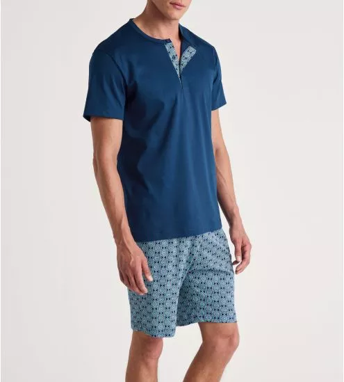 Pyjama homme été à motifs Relax Streamline 4 Pottery Blue