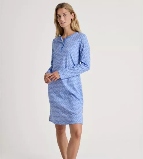 Chemise de nuit motifs coeurs Daylight Dreams Hydrangea Blue