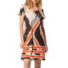 Robe courtes femme Noir/Ocre