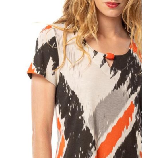 Robe courtes femme Noir/Ocre