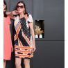Robe courtes femme Noir/Ocre