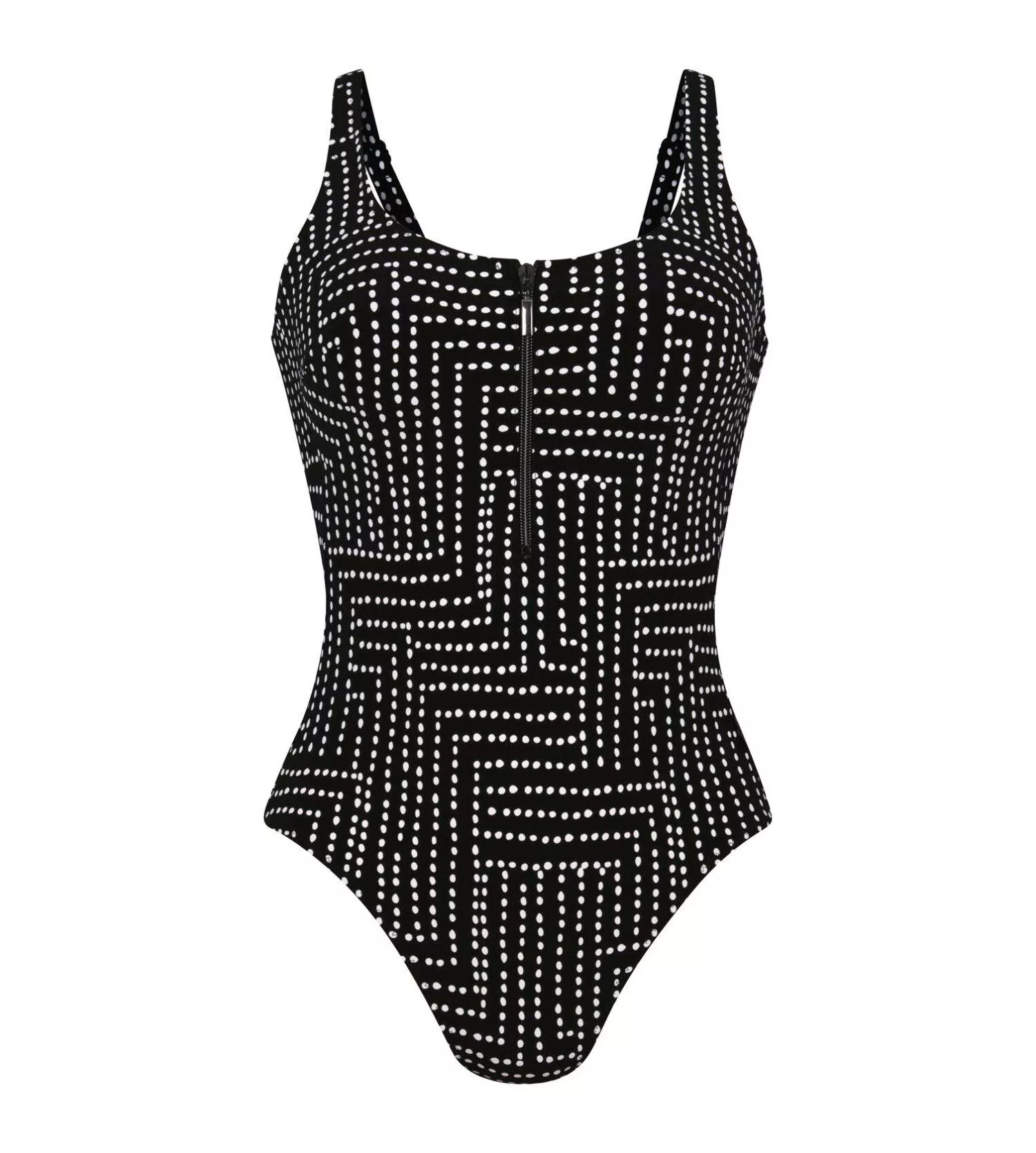 Maillot de bain une pièce a fermeture éclair Noir