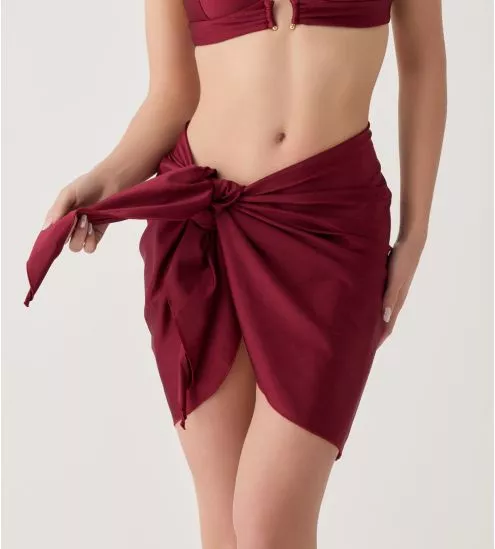 Paréo court Venus Prune